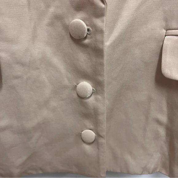 NWT Nasty Gal Glass Fabric Oversized Suit Blazer in Ivory size 4 - Picture 8 of 14